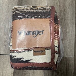 Wrangler Brown and Cream Patterned Blanket